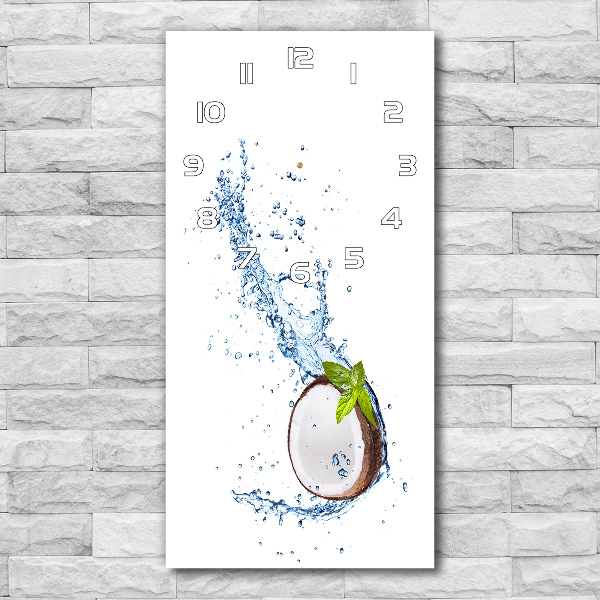 Rechthoekige glas klok Kokosnoot