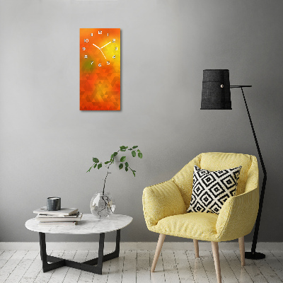 Rechthoekige glazen wandklok Abstracte driehoeken