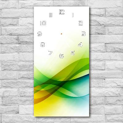 Zegar ścienny cichy Abstrakcja fale