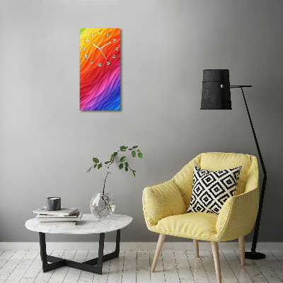 Rechthoekige glas klok Kleurrijke golven