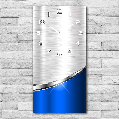 Rechthoekige glazen wandklok Metaalabstractie