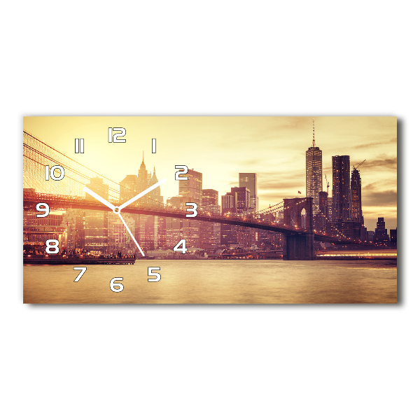 Glazen klok horizontaal Manhattan, New York