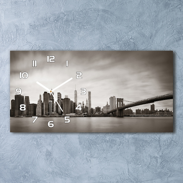 Glazen klok horizontaal Manhattan, New York