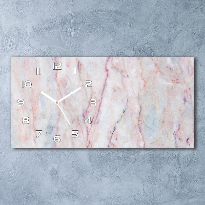 Nowoczesny zegar ścienny szklany Marmur