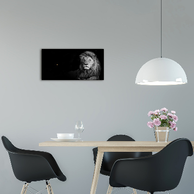 Glazen wandklok rechthoekig Leeuw