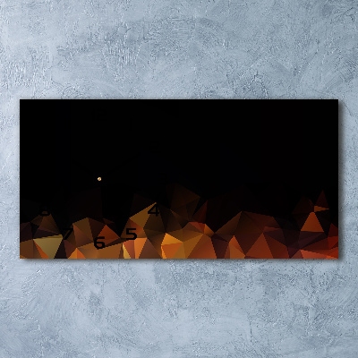 Glazen wandklok rechthoekig Abstractie