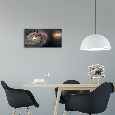 Glazen wandklok rechthoekig Nevel