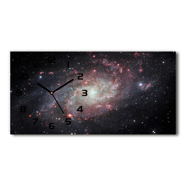 Glazen wandklok rechthoekig Nevel