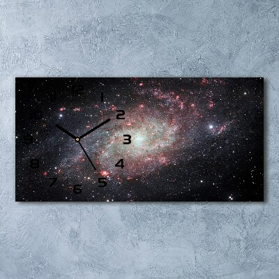 Glazen wandklok rechthoekig Nevel