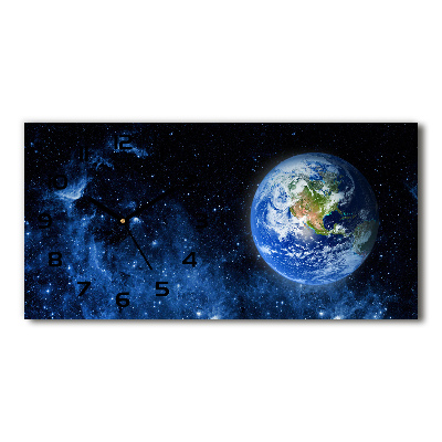 Langwerpige wandklok van glas Bol