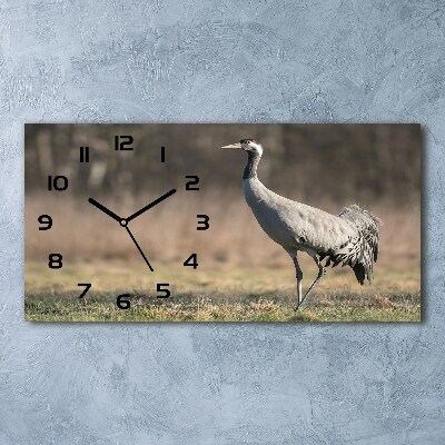 Glazen wandklok rechthoekig Reiger