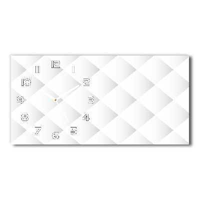 Zegar ścienny szklany cichy Kwadraty tło