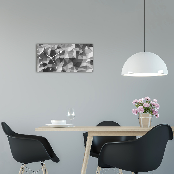 Glazen klok horizontaal Abstracte driehoeken