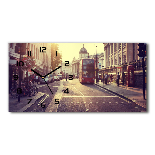 Glazen wandklok rechthoekig Londen