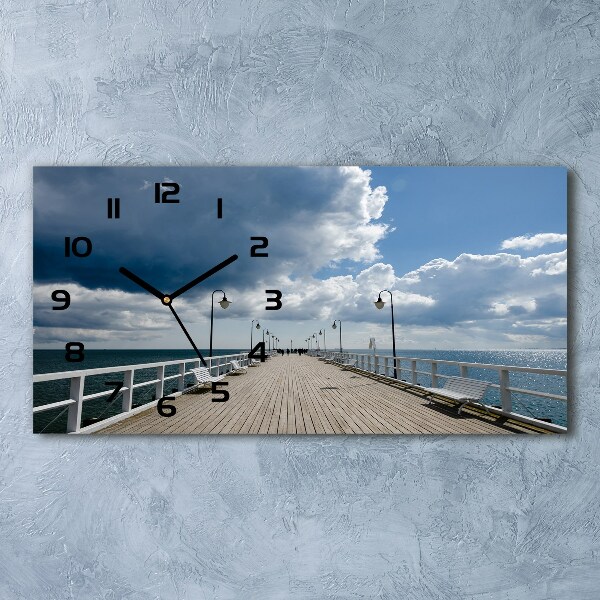 Langwerpige wandklok van glas Pier in Orłowo