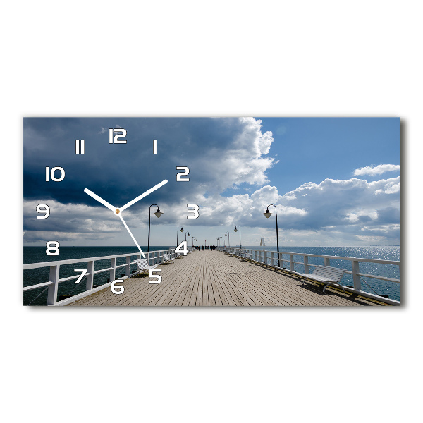 Langwerpige wandklok van glas Pier in Orłowo