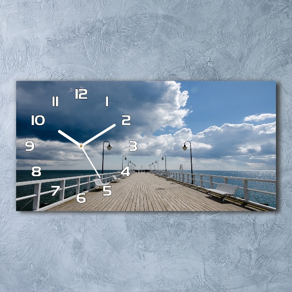 Langwerpige wandklok van glas Pier in Orłowo