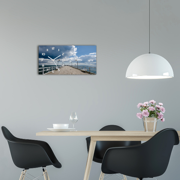 Langwerpige wandklok van glas Pier in Orłowo