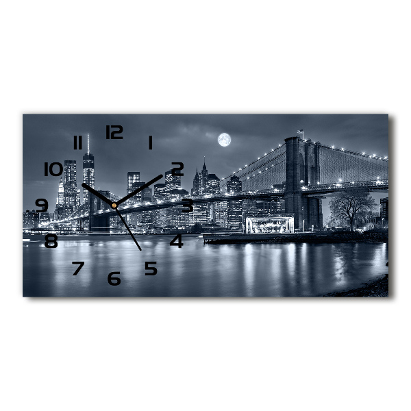 Zegar ścienny szklany Manhattan Nowy Jork