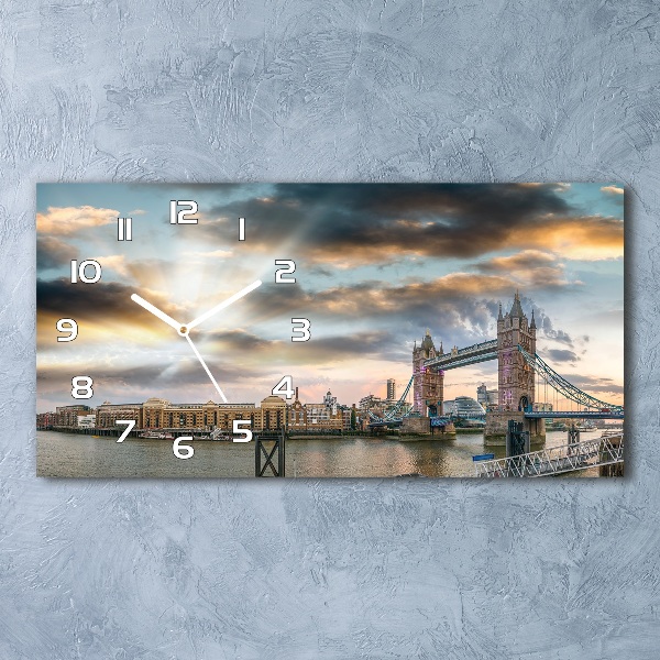 Glazen klok horizontaal Tower Bridge Londen