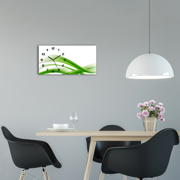 Glazen klok horizontaal Abstracte golven