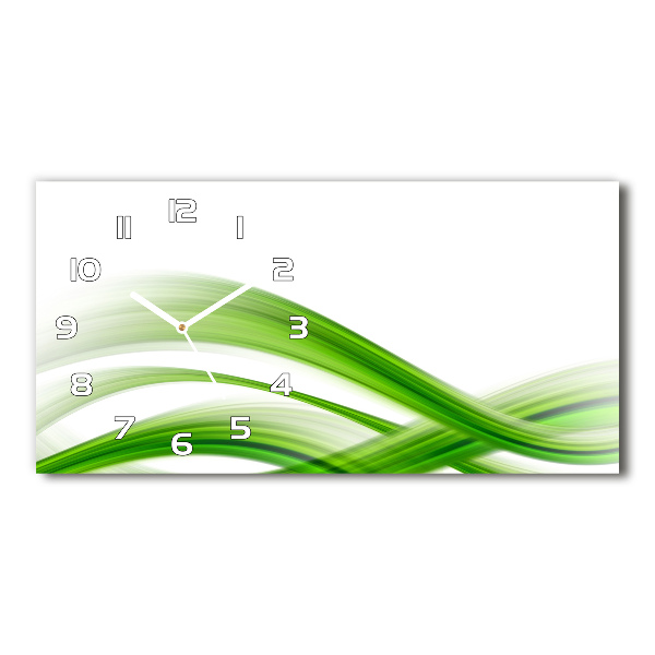 Glazen klok horizontaal Abstracte golven