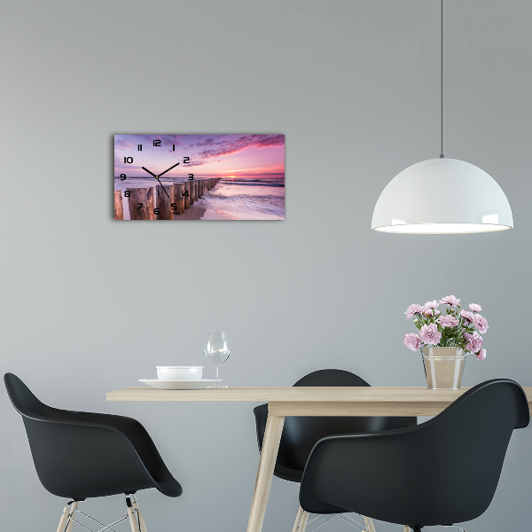 Glazen klok horizontaal Houten golfbreker