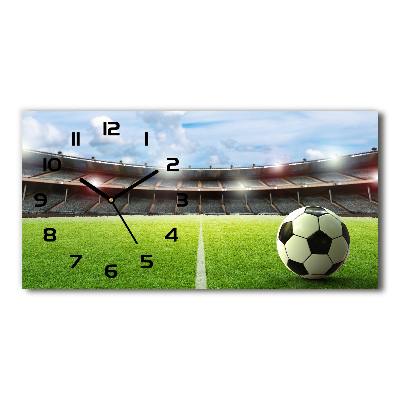 Glazen klok horizontaal De bal op het veld