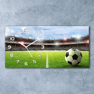 Zegar ścienny szklany Piłka na murawie