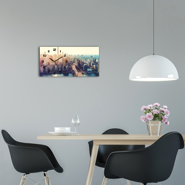 Glazen klok horizontaal New York vanuit vogelperspectief