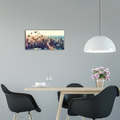 Glazen klok horizontaal New York vanuit vogelperspectief