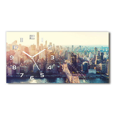Glazen klok horizontaal New York vanuit vogelperspectief