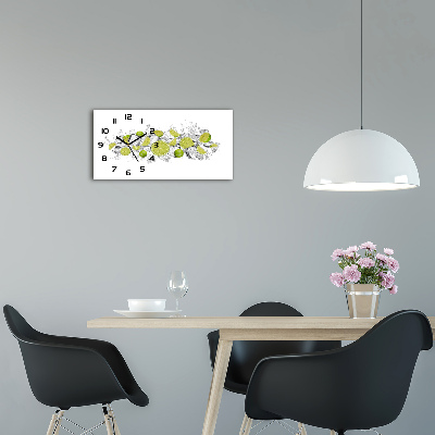 Glazen klok horizontaal Limoenijsblokjes