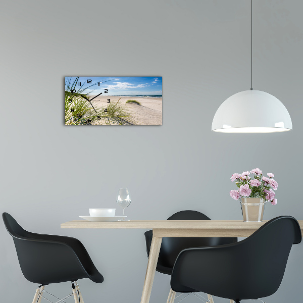 Langwerpige wandklok van glas Mrzeżyno-strand