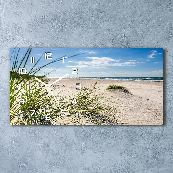 Langwerpige wandklok van glas Mrzeżyno-strand