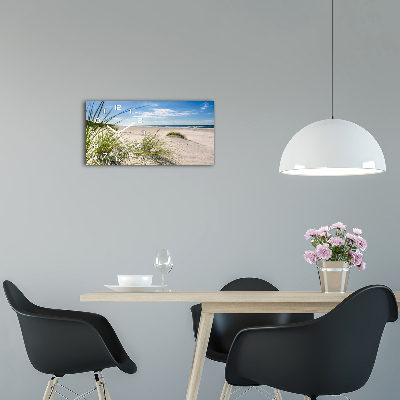 Langwerpige wandklok van glas Mrzeżyno-strand