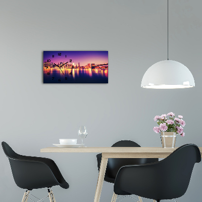 Zegar ścienny szklany Manhattan Nowy Jork