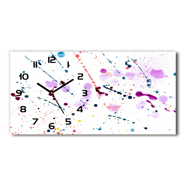 Glazen klok horizontaal Abstracte vlekken