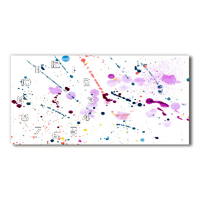 Glazen klok horizontaal Abstracte vlekken
