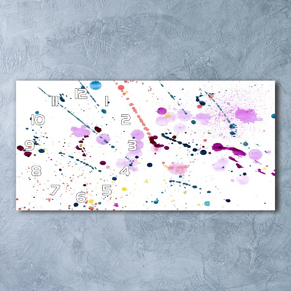 Glazen klok horizontaal Abstracte vlekken