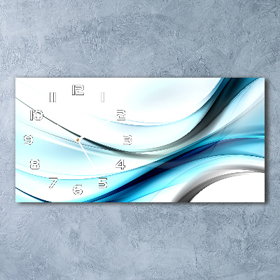 Glazen klok horizontaal Abstracte golven