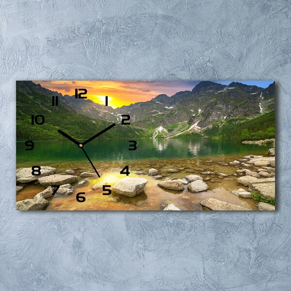 Glazen klok horizontaal Het zeeoog ​​van het Tatragebergte