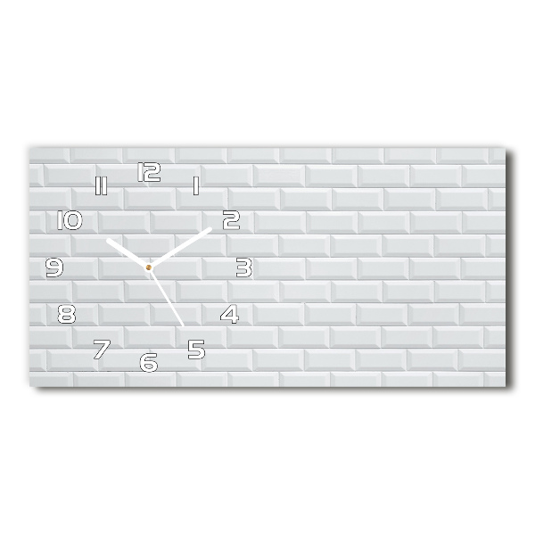 Glazen klok horizontaal Keramische wand