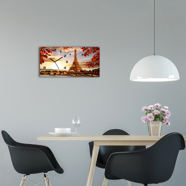 Glazen klok horizontaal Eiffeltoren Parijs