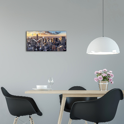 Glazen klok horizontaal New York vanuit vogelperspectief