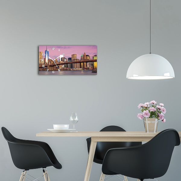 Glazen klok horizontaal Manhattan, New York