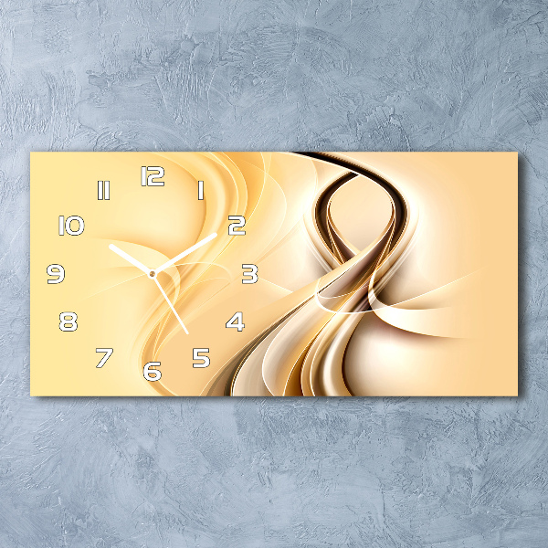 Glazen klok horizontaal Abstracte golven