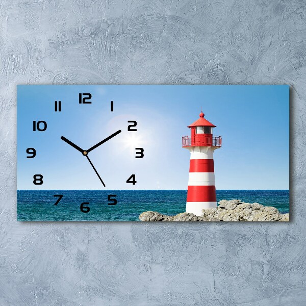 Glazen klok horizontaal Vuurtoren