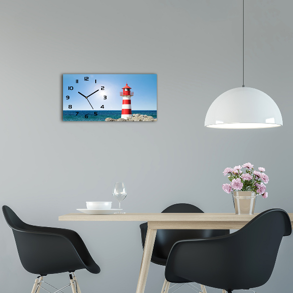 Glazen klok horizontaal Vuurtoren