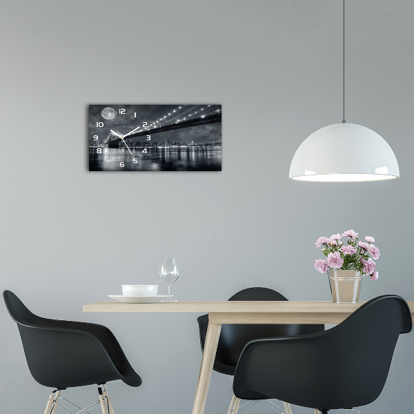 Glazen klok horizontaal Brooklynbrug